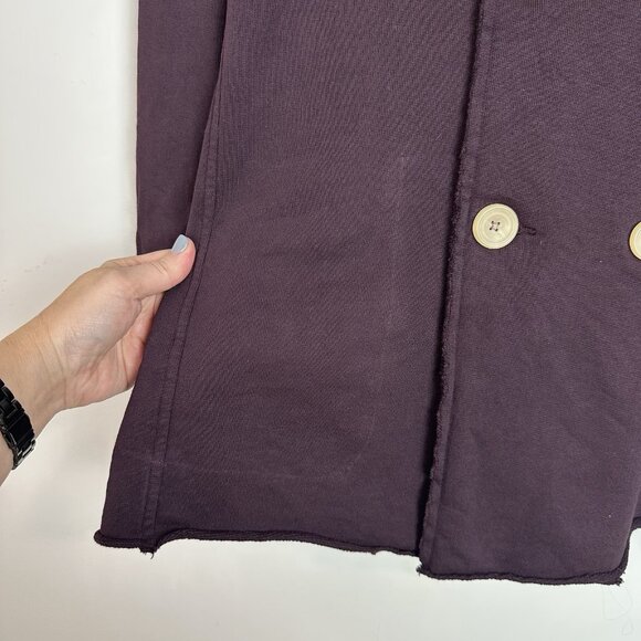 Frank & Eileen Belfast English Peacoat Triple Fleece Jacket Eggplant Large - Picture 6 of 10